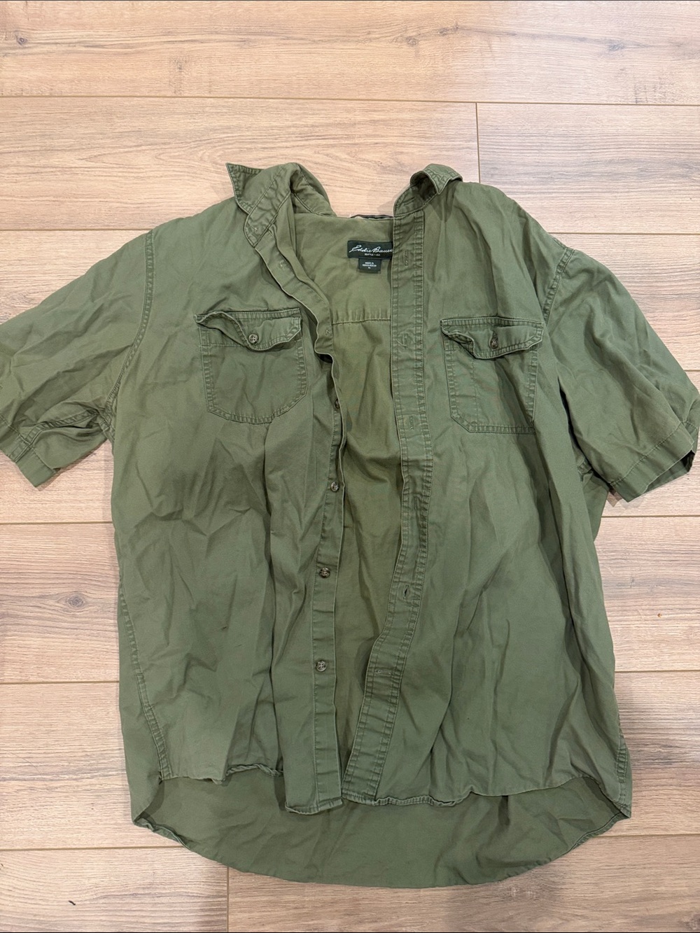 Eddie Bauer Olive Utility Field Shirt